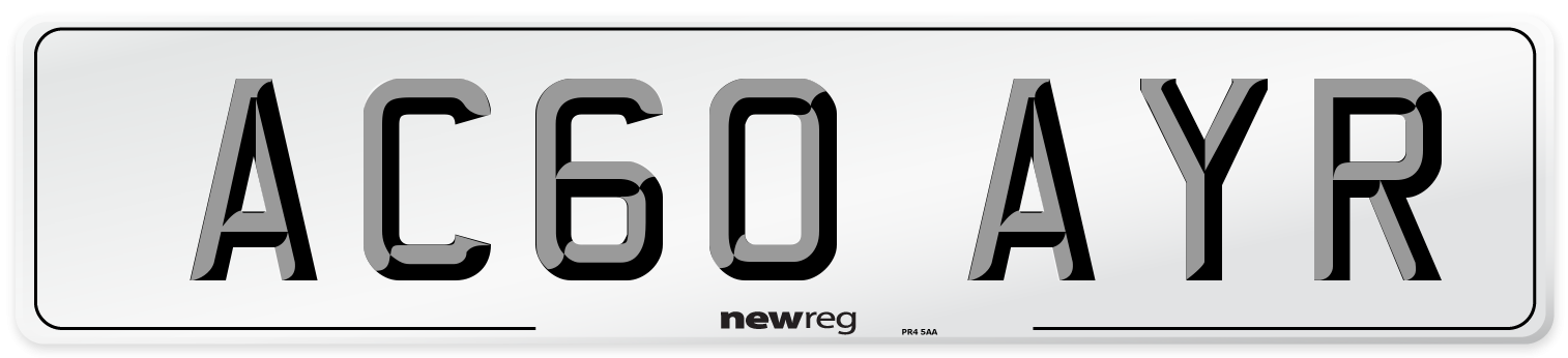 AC60 AYR Number Plate from New Reg